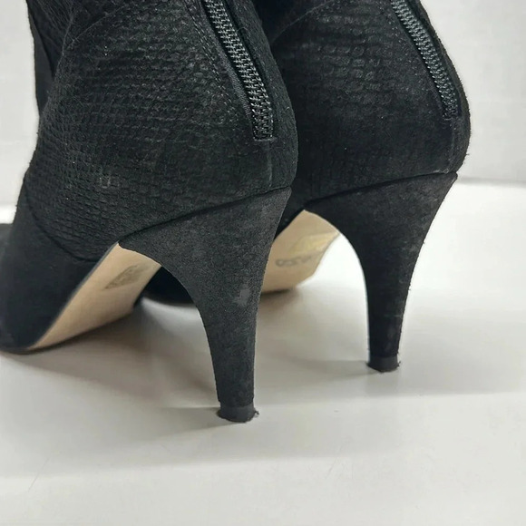 Free People Willa Leather Ankle Witchcore Booties Boots Snake Embossed Black 36 - Picture 6 of 11